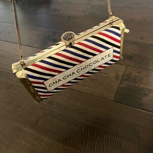 Striped Clutch Bag